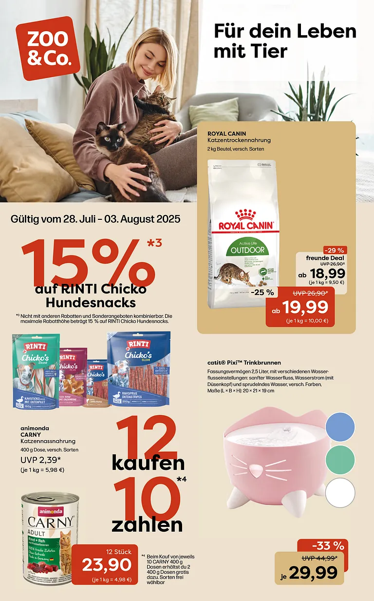 Zoowelt Kienzler Herbolzheim - Monatsaktion